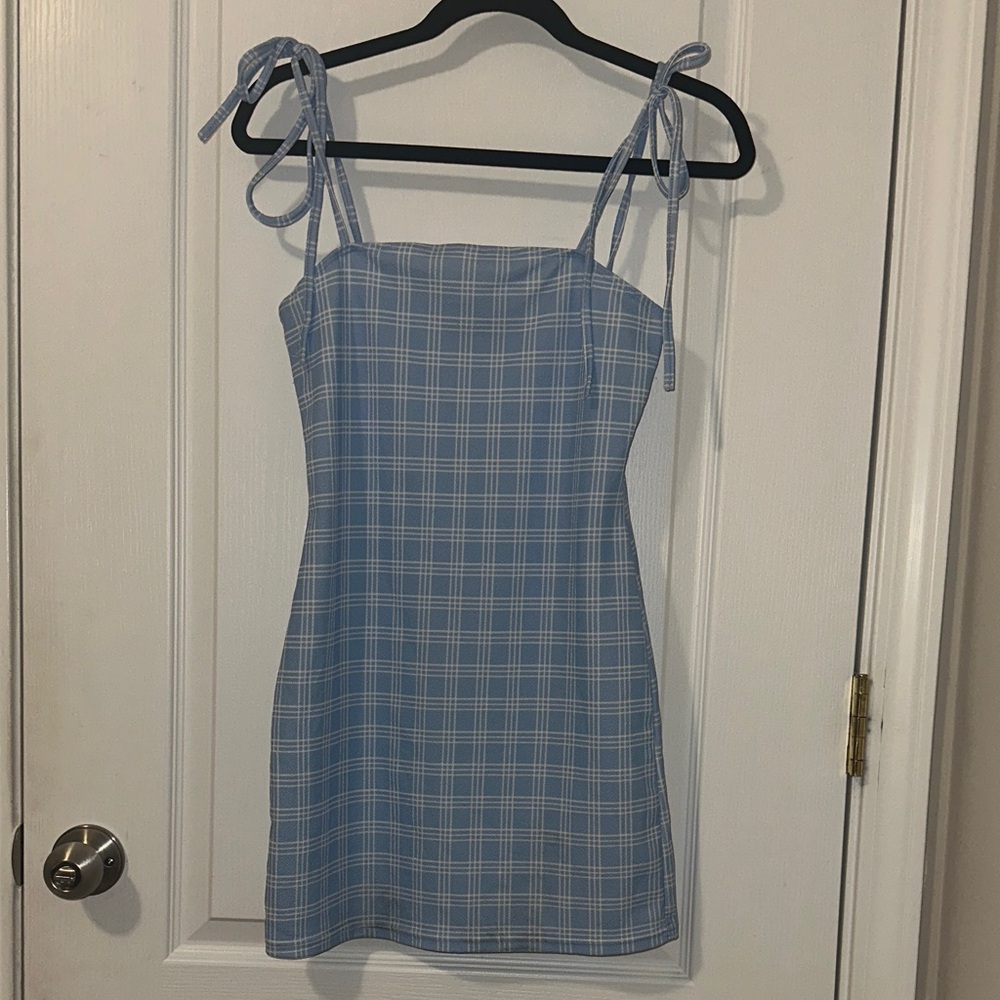 Blue Plaid Women's Dress